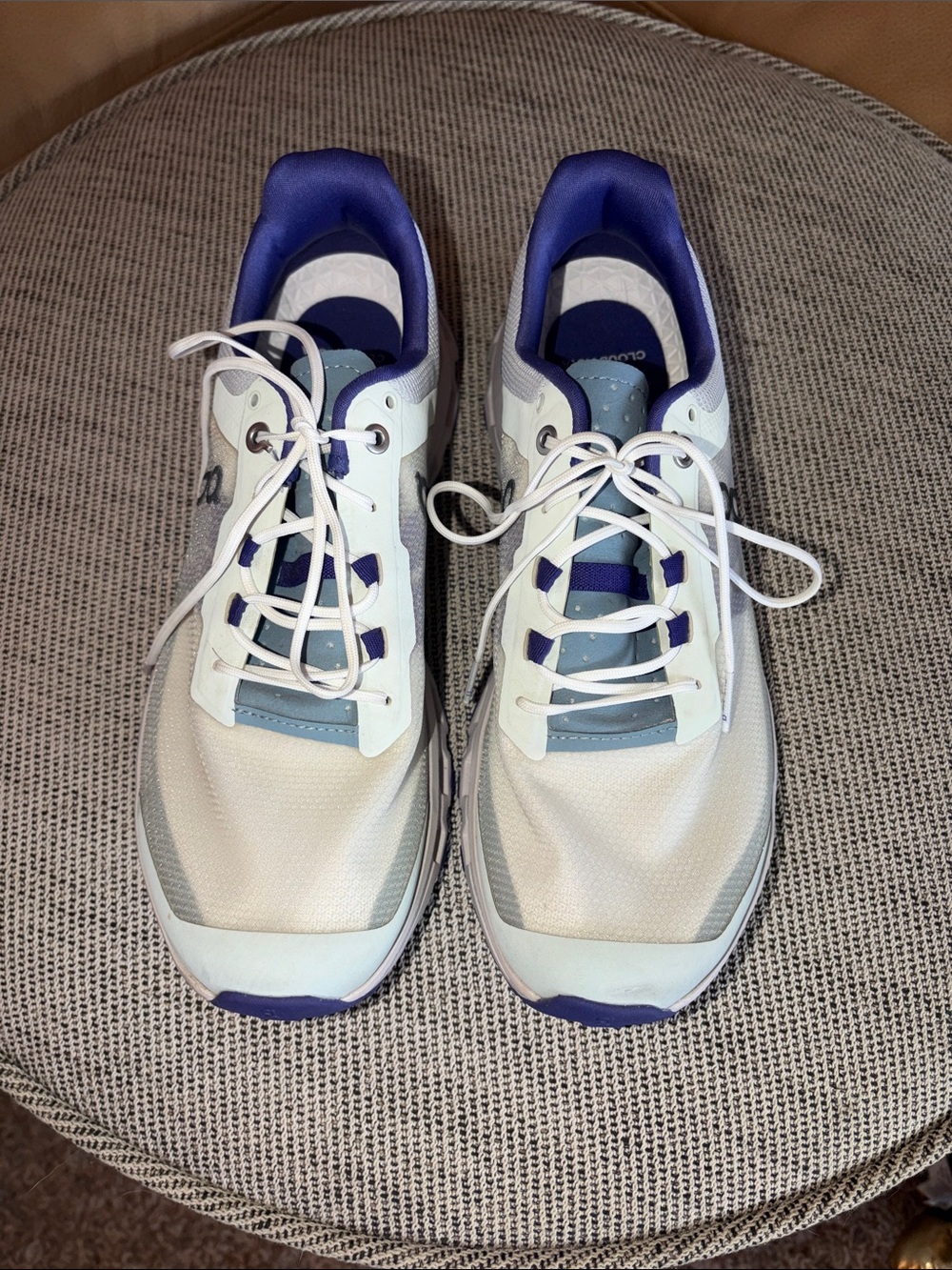 On Running Women’s White and Purple Athletic Shoes